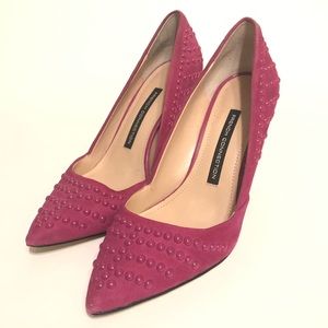 French Connection Magenta Stud Heels